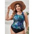  Жіночий купальник Tankini FS Liam (Майка+плавки) Plus Size 0XL (48-50) Чорний (6939)