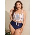 Жіночий купальник Tankini FS Veronica Plus Size 0XL (48-50) Топ+плавки Синий (6956)