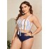 Жіночий купальник Tankini FS Veronica Plus Size 0XL (48-50) Топ+плавки Синий (6956)