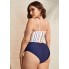 Жіночий купальник Tankini FS Veronica Plus Size 0XL (48-50) Топ+плавки Синий (6956)