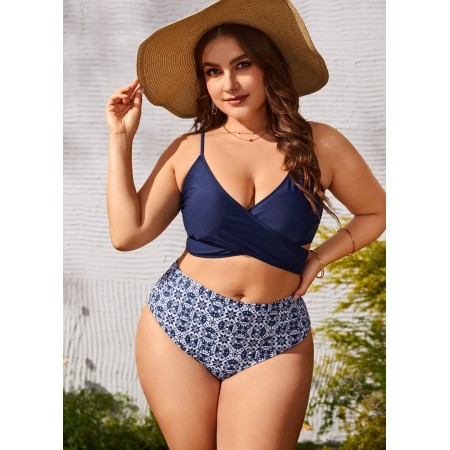 Женский купальник Tankini FS Lily Plus Size 0XL (50-52) Топ+плавки Синий (6966) Женский купальник Tankini FS Lily Plus Size 0XL (50-52) Топ+плавки Синий (6966)
