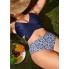  Жіночий купальник Tankini FS Lily Plus Size 0XL (50-52) Топ+плавки Синій (6966)