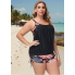  Жіночий купальник-сукня Hanna Nikole Tankini Plus Size 56 з коригуючим ефектом Чорний (9484)