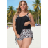  Жіночий купальник Hanna Nikole Tankini Plus Size 60 з коригуючим ефектом Чорний (8221)