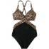 Суцільний купальник FS Leopard Front Twist Cutout Monokini М Чорний (8217)