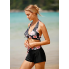  Жіночий купальник FS Tankini Yonique Women's Plus Size М Floral Print Чорний (8192)