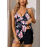  Жіночий купальник-сукня FS Tankini Swimsuit Plus Size 3XL Floral Print Рожевий (8184)
