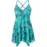  Жіночий купальник-сукня Hanna Nikole Tankini Plus Size 56 з коригуючим ефектом Блакитний (9665)