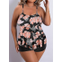  Жіночий купальник FS Tankini Yonique Women's Plus Size XXL Floral Print Чорний (8194)