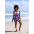  Жіночий купальник-сукня FS Tankini Plus Size 4XL Floral Print Ліловий (8181)