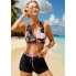  Жіночий купальник FS Tankini Yonique Women's Plus Size М Floral Print Чорний (8192)