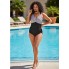 Суцільний купальник FS Swimwear Elegant Twist Stripe XL Чорний (9984)
