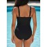 Суцільний купальник FS Swimwear Elegant Twist Stripe XL Чорний (9984)