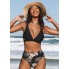  Жіночий купальник Cupshe Cutout V Neck Bikini Set M Чорний (10085)
