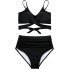  Жіночий роздільний купальник FS Bikini Set L Чорний (9456)