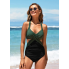 Суцільний купальник FS Carly Colorblock Tummy Control М Чорний (9131)
