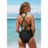 Суцільний купальник FS Carly Colorblock Tummy Control М Чорний (9131)