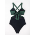 Суцільний купальник FS Carly Colorblock Tummy Control М Чорний (9131)