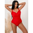  Жіночий купальник FS Hanna Plus Size 46 з коригуючим ефектом Червоний (9403)