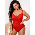  Жіночий купальник FS Hanna Plus Size 46 з коригуючим ефектом Червоний (9403)