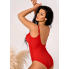  Жіночий купальник FS Hanna Plus Size 46 з коригуючим ефектом Червоний (9403)