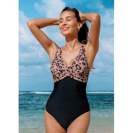 Суцільний купальник Cupshe Leopard Print Cutout Tummy Control М Чорний (9144) Суцільний купальник Cupshe Leopard Print Cutout Tummy Control М Чорний (9144)
