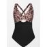 Суцільний купальник Cupshe Leopard Print Cutout Tummy Control М Чорний (9144)