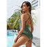  Жіночий суцільний купальник Cupshe Bikini Set S Оливковий (9857)