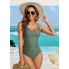  Жіночий суцільний купальник Cupshe Bikini Set S Оливковий (9857)
