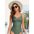  Жіночий суцільний купальник Cupshe Bikini Set S Оливковий (9857)