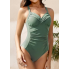  Жіночий суцільний купальник Cupshe Bikini Set S Оливковий (9857)