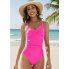  Жіночий суцільний купальник Cupshe Bikini Set S Рожевий (9146)