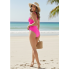  Жіночий суцільний купальник Cupshe Bikini Set S Рожевий (9146)