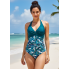 Суцільний купальник FS Flowy Abundant XL з коригуючим ефектом Синій (9147)