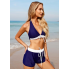  Жіночий купальник FS Tankini Yonique Women's Plus Size М Синій (9148)