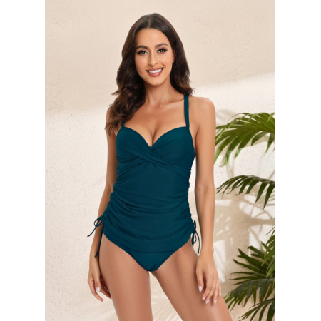 Женский купальник танкини раздельный FS Aria Tankini Top S с эффектом утягивания Морской волны (9169)