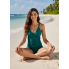 Жіночий купальник танкіні роздільний FS Tankini Women Set Triangle Thong L з ефектом утяжки Бірюзовий (9171)