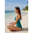 Жіночий купальник танкіні роздільний FS Tankini Women Set Triangle Thong L з ефектом утяжки Бірюзовий (9171)