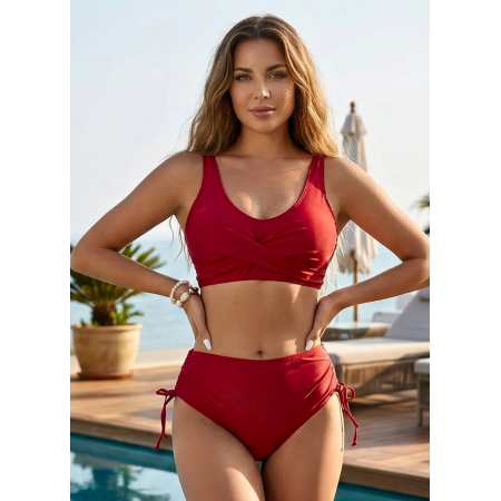 Жіночий купальник FS Women's Bikini Set L Бордовий (9175)