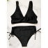 Жіночий купальник FS Bikini Swimsuit Drawstring L Чорний (9177)
