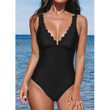 Жіночий суцільний купальник Cupshe Bikini Set XL Чорний (9229) Жіночий суцільний купальник Cupshe Bikini Set XL Чорний (9229)