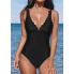  Жіночий суцільний купальник Cupshe Bikini Set XL Чорний (9229)
