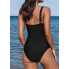  Жіночий суцільний купальник Cupshe Bikini Set XL Чорний (9229)