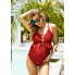 Суцільний купальник для вагітних FS Maternity Swimsuit  М Червоний (9206)