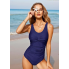 Суцільний купальник FS Swimwear Tummy Control XL з ефектом утяжки Синий (9218)