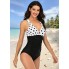 Купальник суцільний FS Tummy Control Swimsuiti S Чорно-білий (9226)