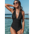  Жіночий суцільний купальник FS Halter Tummy Control L Чорний (9233)