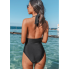  Жіночий суцільний купальник FS Halter Tummy Control L Чорний (9233)