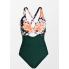 Суцільний купальник Cupshe Floral Cutout Tummy Control XL Зелений (9235)