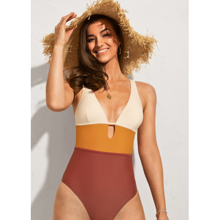 Суцільний купальник Cupshe Color Block М Комбінований (9236) Суцільний купальник Cupshe Color Block М Комбінований (9236)